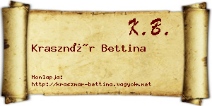 Krasznár Bettina névjegykártya