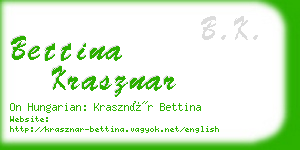 bettina krasznar business card